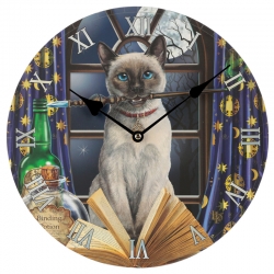 Zegar naścienny - Kot Hocus Pokus - Lisa Parker